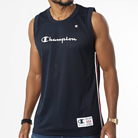Champion - Camiseta de tirantes con rayas 217840 Azul marino
