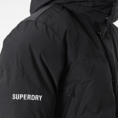 Superdry - Abrigo Boxy con capucha MS311389A Negro
