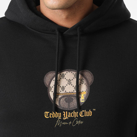 Teddy Yacht Club - Maison Couture Beige Felpa con cappuccio in edizione limitata nera