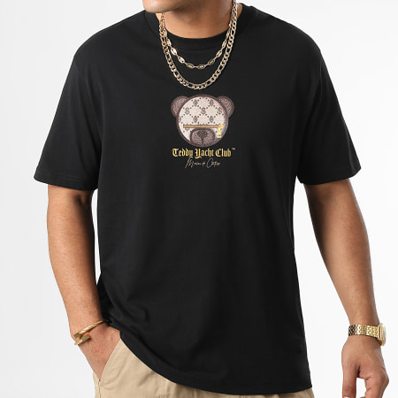Teddy Yacht Club - Oversize Camiseta Large Maison Couture Beige Limited Edition Negro