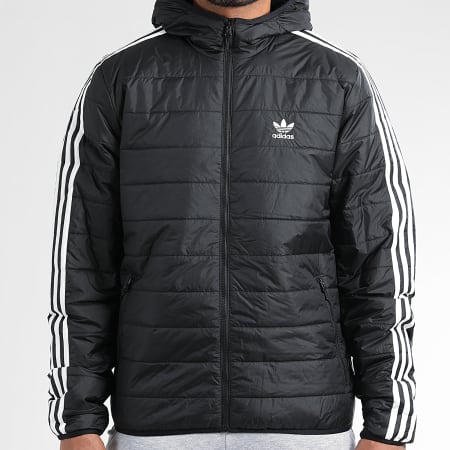 Adidas Originals - Doudoune Capuche A Bandes HL9211 Noir