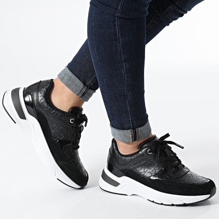 Calvin Klein - Elevated Runner Lace Up 1336 Negro para mujer