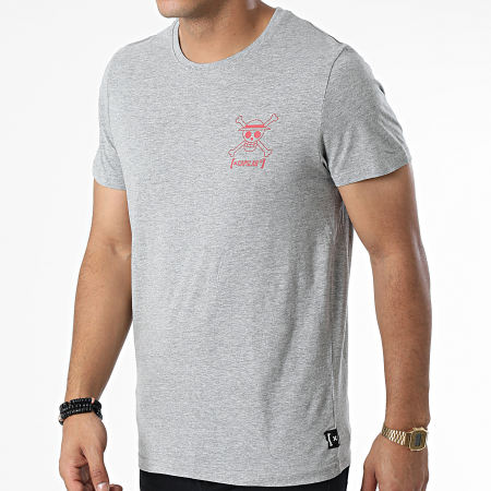 Capslab - Camiseta Luffy CL-0P1-1-TSC-LUF2 Gris jaspeado