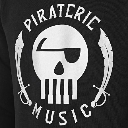 La Piraterie - Sweat Crewneck Réfléchissant Logo Noir Argent