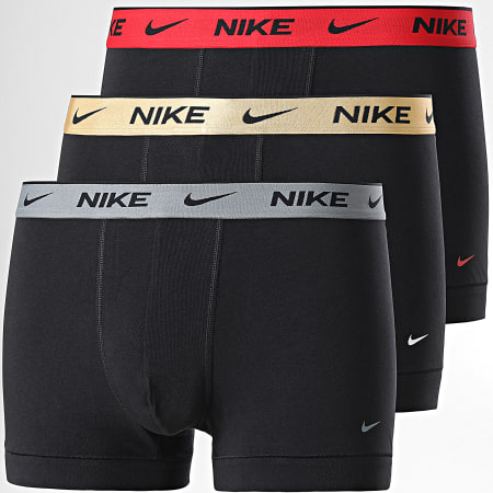 Nike - Calzoncillos bóxer de algodón elástico KE1008 Negro