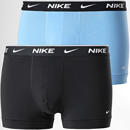 Nike - Lot De 2 Boxers KE1085 Noir Bleu Clair