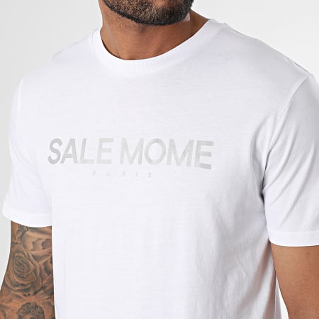 Sale Môme Paris - Tee Shirt Réfléchissant Logo Blanc Argent