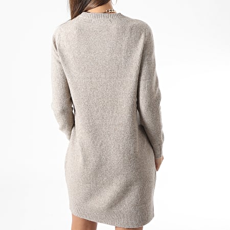 Only - Robe Pull Femme Doffy Beige Chiné