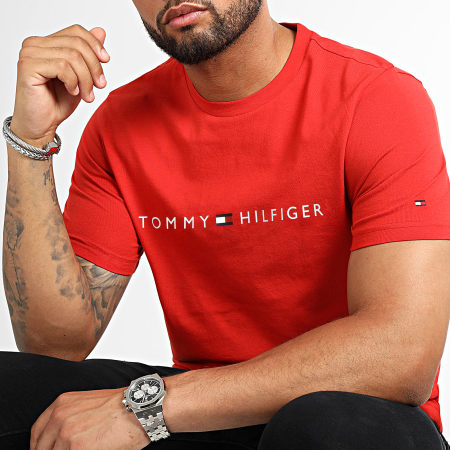 Tommy Hilfiger - CN Logo Camiseta 1434 Rojo