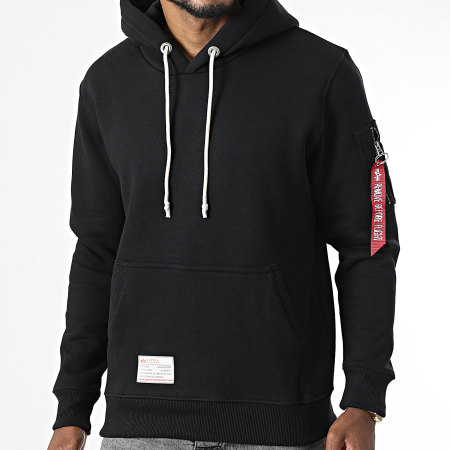 Alpha Industries - Sweat Capuche Recycled Label Hoody 108338 Noir
