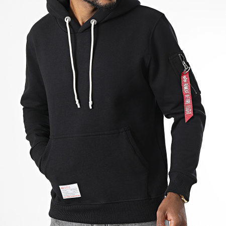 Alpha Industries - Sweat Capuche Recycled Label Hoody 108338 Noir