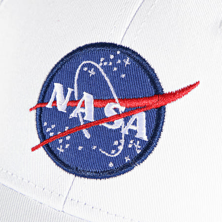Alpha Industries - Cappello con logo NASA bianco