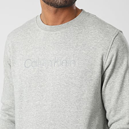 Calvin Klein - GMS2W305 Sudadera reflectante de cuello redondo Gris jaspeado