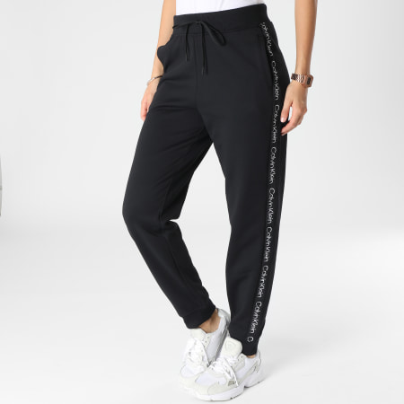 Calvin Klein - Pantalones de chándal con banda para mujer GWF2P601 Negro