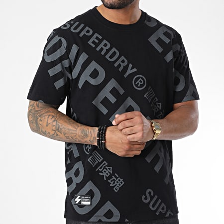 Superdry - Camiseta Classic AOP M1011520A Negra