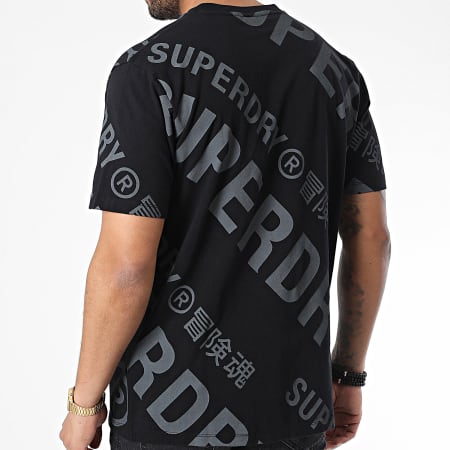 Superdry - Camiseta Classic AOP M1011520A Negra