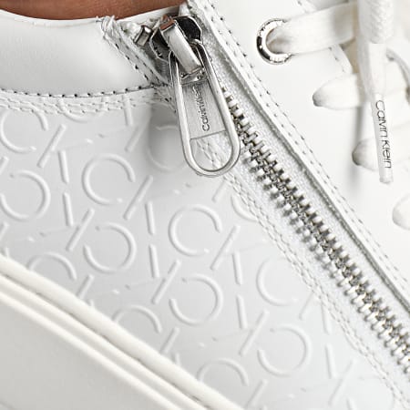 Calvin Klein - Baskets Low Top Lace Up Zip Mono 0813 White