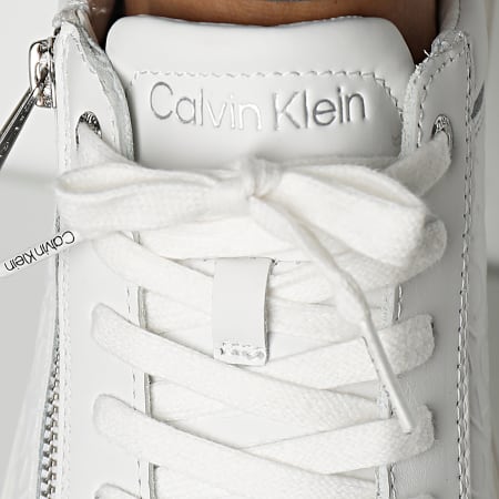 Calvin Klein - Zapatillas Low Top Lace Up Zip Mono 0813 Blanco