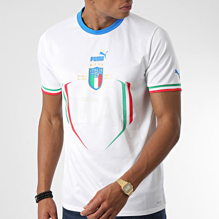 Puma - FIGC Réplica de Camiseta de Fútbol 765650 Oro Blanco