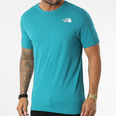 The North Face - Tee Shirt Red Box Turquoise