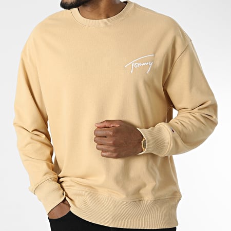 Tommy Jeans - Sweat Crewneck Tommy Signature 5206 Beige