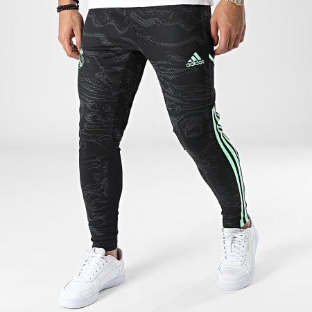 Adidas Sportswear - Pantaloni da jogging con bande nere del Real Madrid HD1202