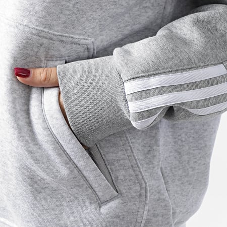 Adidas Originals Sweat Zippé Femme HI2995 Gris Chiné