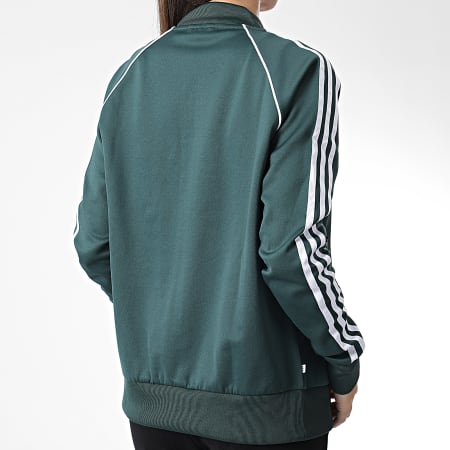Adidas Originals - Chaqueta con cremallera a rayas para mujer HN5890 Verde