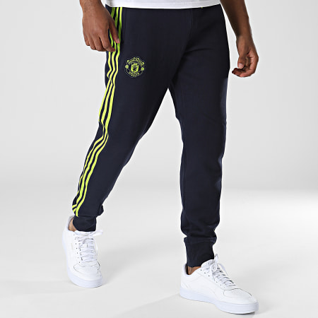 Adidas Sportswear - Pantalon Jogging A Bandes MUFC HE6660 Bleu Marine