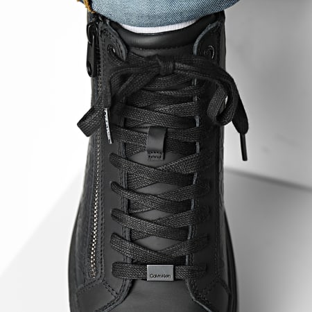 Calvin Klein - Zapatillas High Top Lace Up Zip Mono 0812 Negro