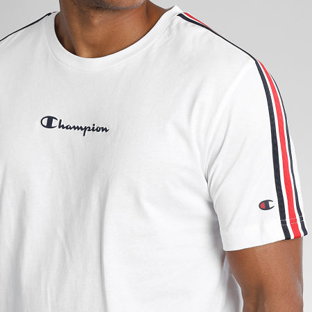Champion - Camiseta Con Rayas 217848 Blanco
