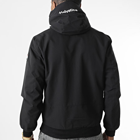 Giacca Clayton nera con cappuccio e zip