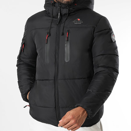 Helvetica - Chaleco Con Capucha Nepal Negro