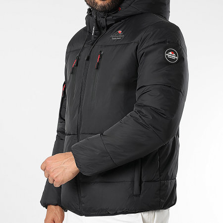 Helvetica - Chaleco Con Capucha Nepal Negro