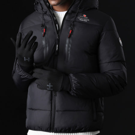 Helvetica - Chaleco Con Capucha Nepal Negro