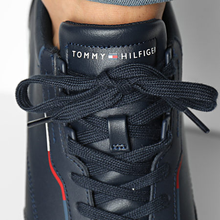Tommy Hilfiger - Baskets Runner Lo Leather Detail 4256 Desert Sky