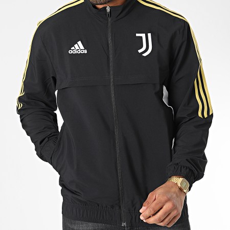 Adidas Sportswear - Juventus HA2645 Giacca con zip a righe nere