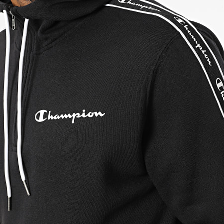Champion - Sweat Capuche A Bandes 217831 Noir