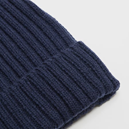 LBO - Berretto in maglia grossa con rovescio blu navy