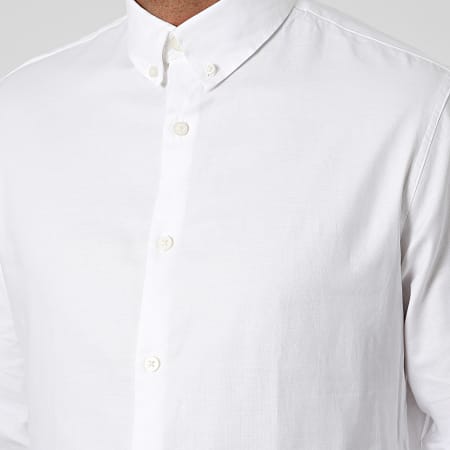 Selected - Pinpoint Camisa Manga Larga Blanca