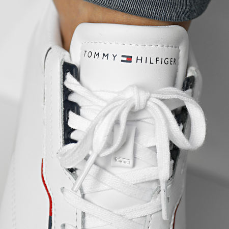 Tommy Hilfiger - Runner Lo Leather Detail Zapatillas 4256 Blanco