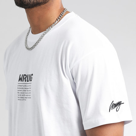 Wrung - Tee Shirt Oversize Large Toxic Blanc Noir