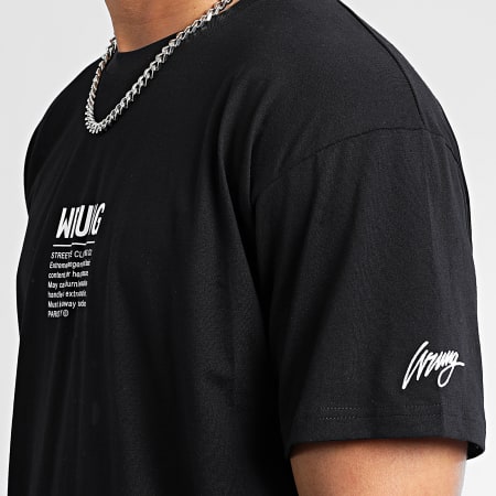 Wrung - Oversize Camiseta Large Toxic Negro Blanco