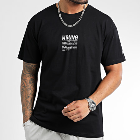 Wrung - Tee Shirt Oversize Large Toxic Noir Blanc