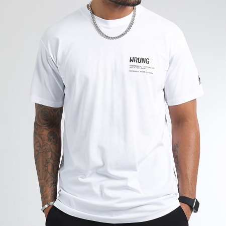 Wrung - Tee Shirt Oversize Large Independent Blanc Noir