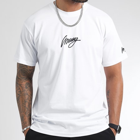 Wrung - Tee Shirt Oversize Large Drip Logo Blanc Noir
