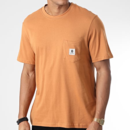 Element - Etiqueta de bolsillo básica Camiseta camel