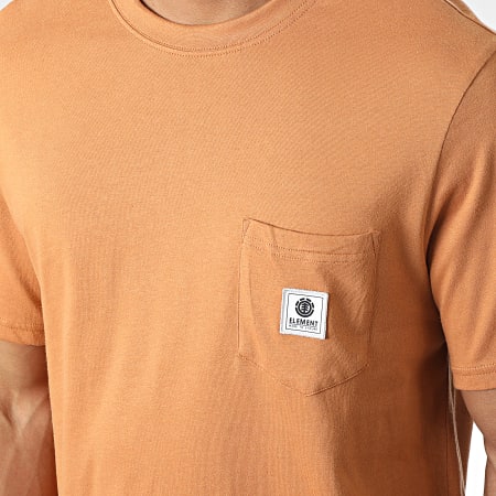 Element - Tee Shirt Poche Basic Pocket Label Camel