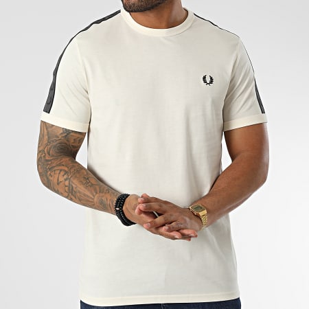 Fred Perry - Tee Shirt A Bandes Contrast Tape Beige