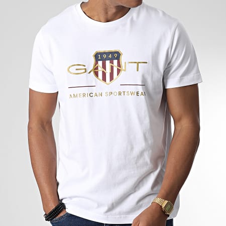 Gant - Tee Shirt Archive Shield Blanc